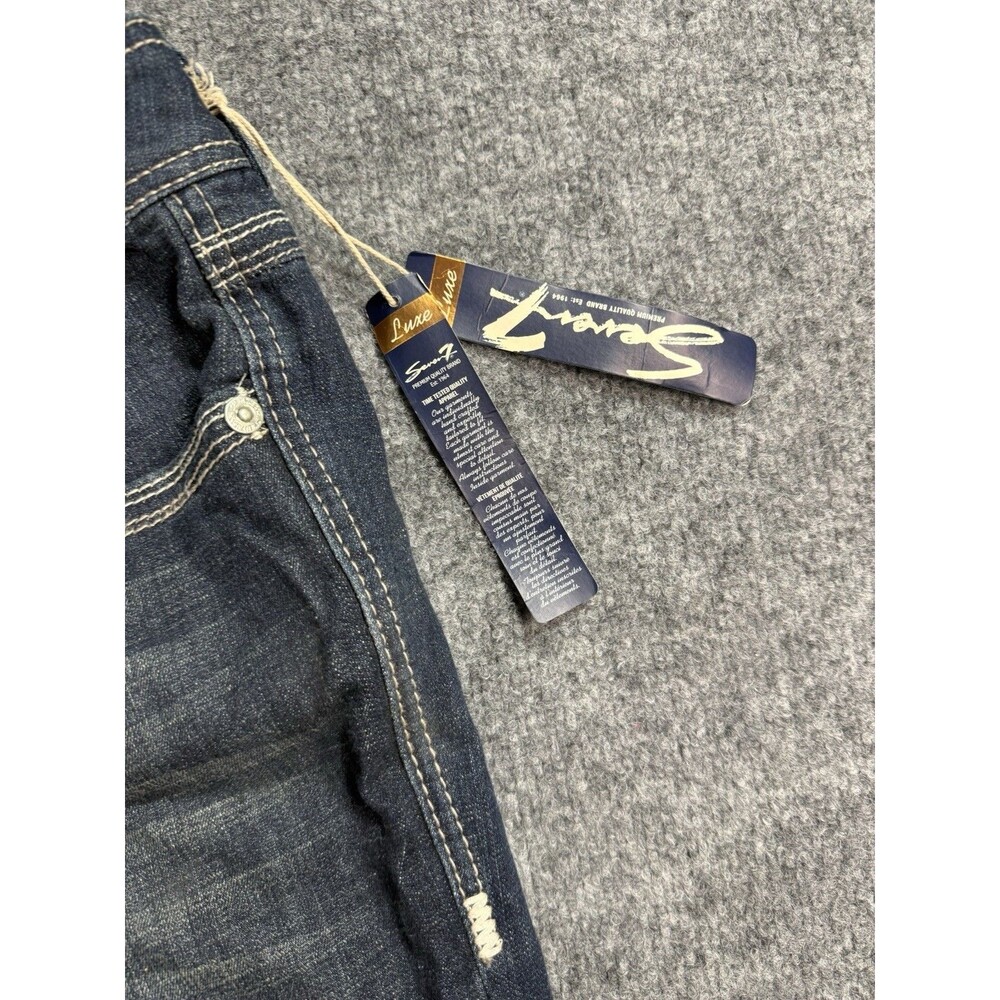 Seven7 Women’s Dark Blue Denim Luxury Jean Capris – Size 16 – Stretch – NWT - Picture 8 of 11